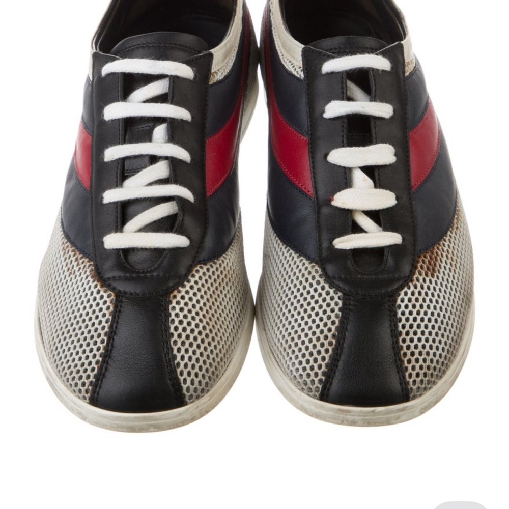 Gucci Black, Red & White Men's Sneakers AS IS Final Sale STAINS